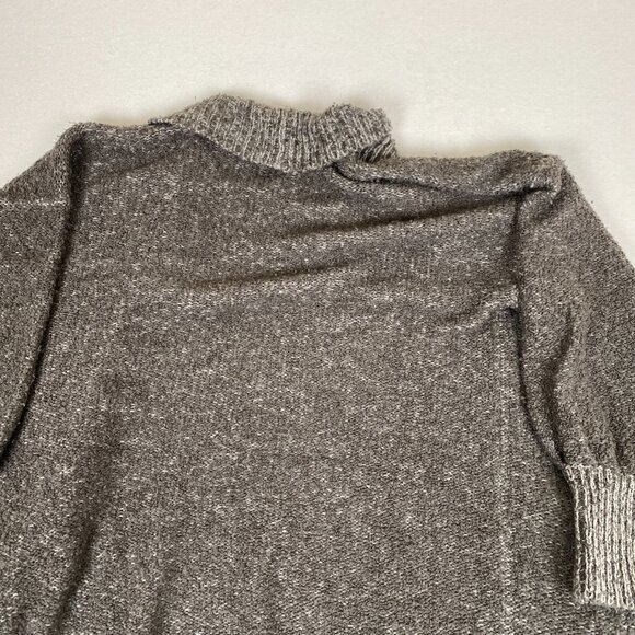Vintage 90s Grey Cowl Neck Nuggets Cardigan Sweater Size Large - Picture 9 of 10